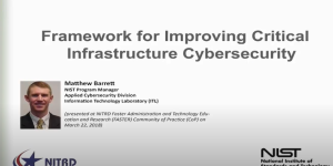 FRAMEWORK FOR IMPROVING CRITICAL INFRASTRUCTURE CYBERSECURITY