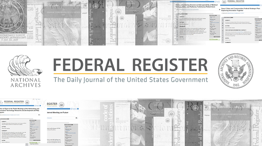 FEDERAL REGISTER DOCUMENTS