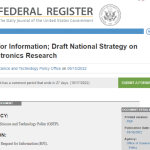 Request for Information; Draft National Strategy on Microelectronics Research